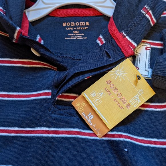 [KIDS 2/$30] NWT Baby Boy (18M) - SONOMA Knit Pull-over Hoodie - Picture 3 of 5